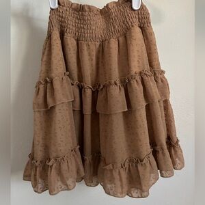 Altard state brown tiered skirt